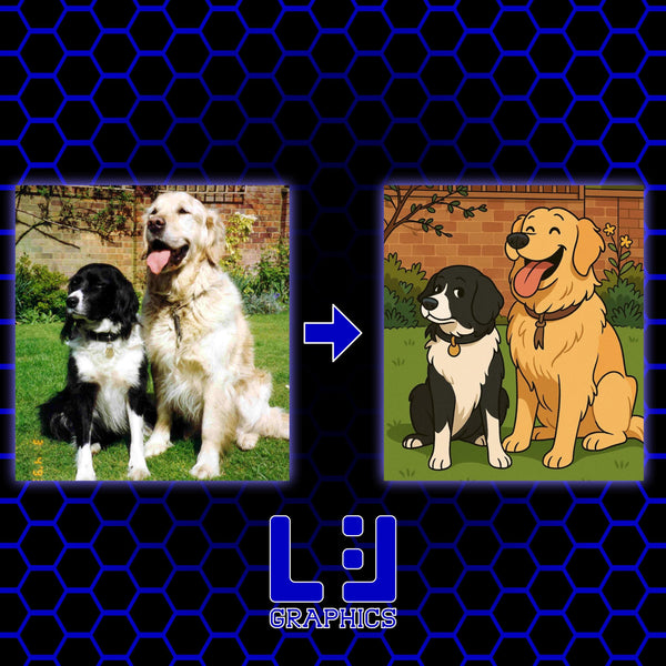Pet Memorial Glass Coaster - cartoonise your pet!