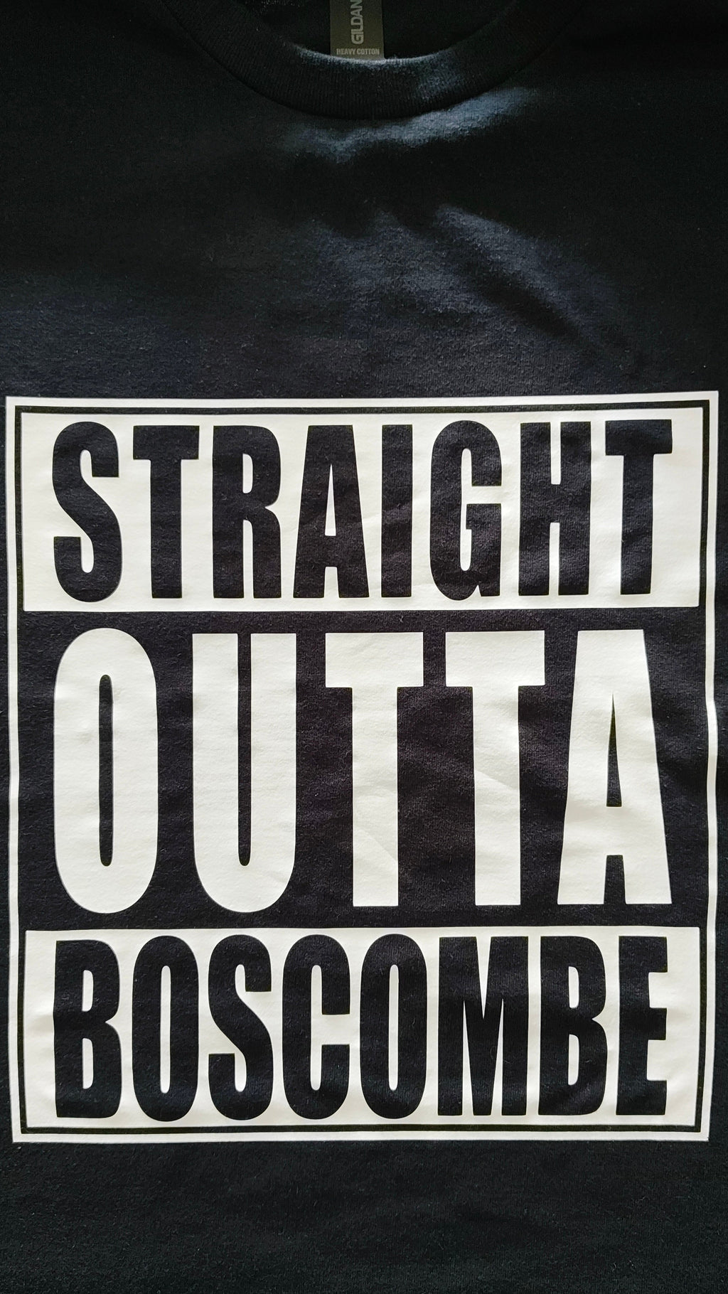 Straight Outta Dorset T-Shirt - customiseable with your town!