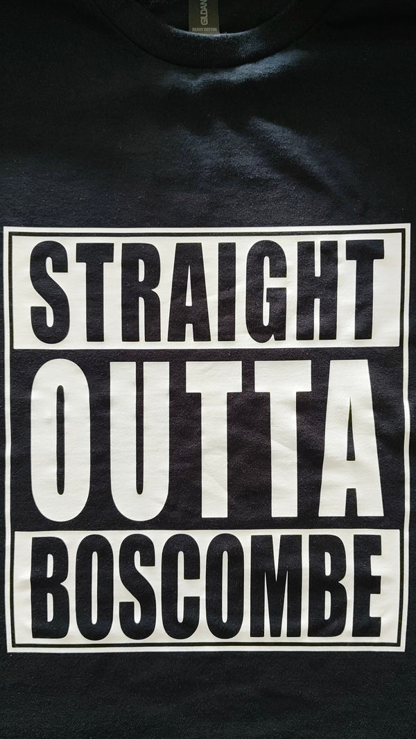 Straight Outta Dorset T-Shirt - customiseable with your town!